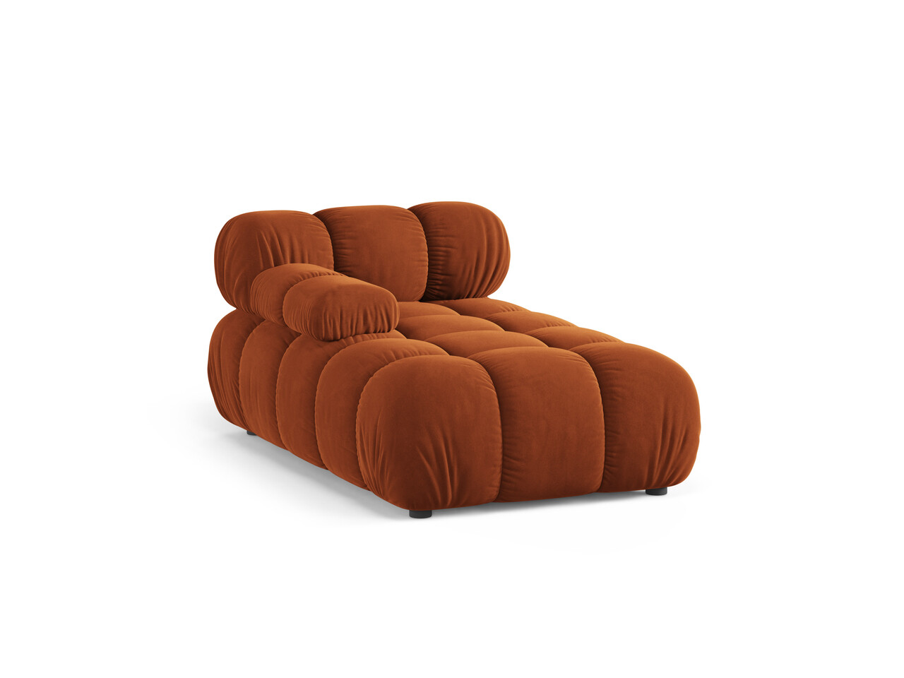 Sezlong living stanga 1 loc, Bellis-51, Micadoni Home, 155x94x70 cm, catifea, teracota - imagine 6